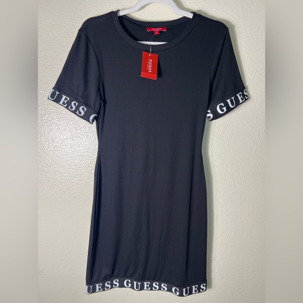 GUESS Black Short Sleeve dress size L